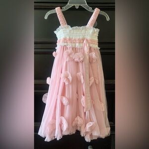 Pink Floral Kids Formal Dress